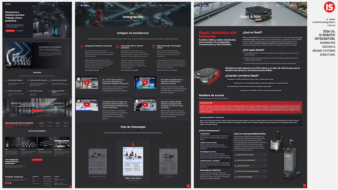 IS Robotic Integration · Diseño & Narrativa