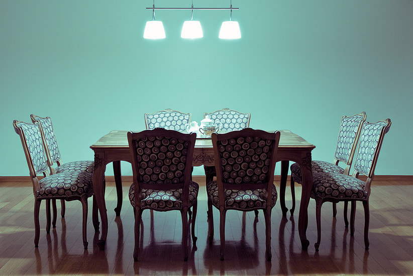 Das Esszimmer      Selección LXII Salón Nacional de Rosario 2008. 80 x 120 cm. Edición de 5.